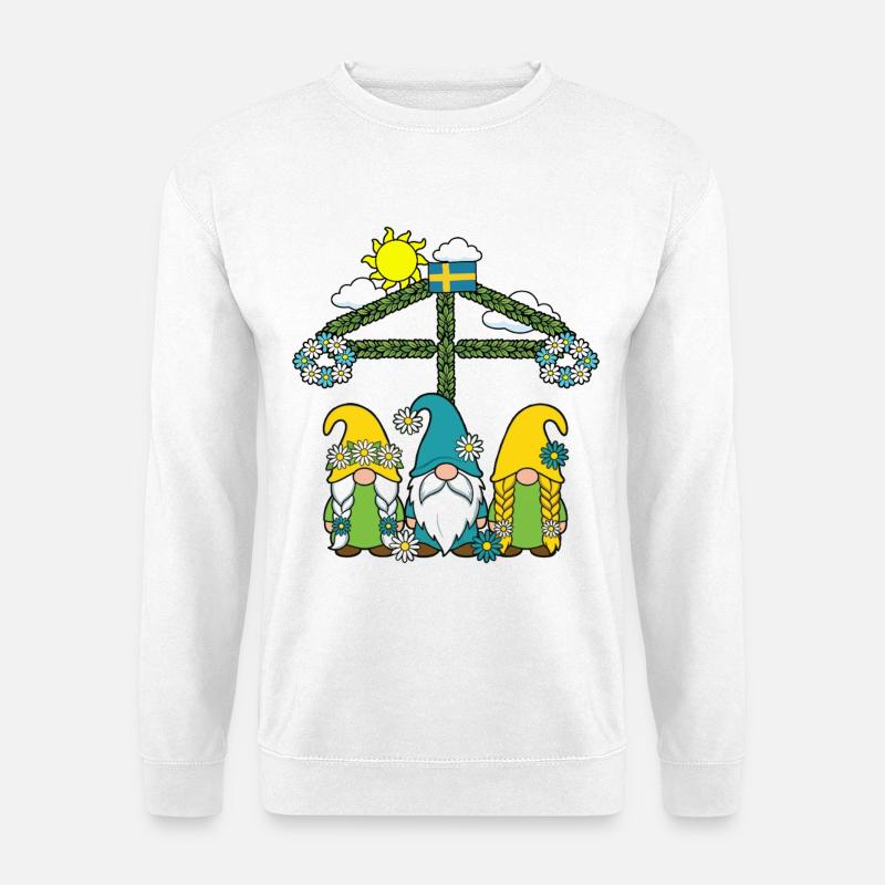 Litha Pagan Solstice d’été Midsommar - Sweat-shirt Unisexe - blanc
