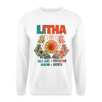 Litha Pagan: Sommersonnenwende, Mittsommer, Mittsommer, Mittsommer. - Unisex Pullover - Weiß - Vorne