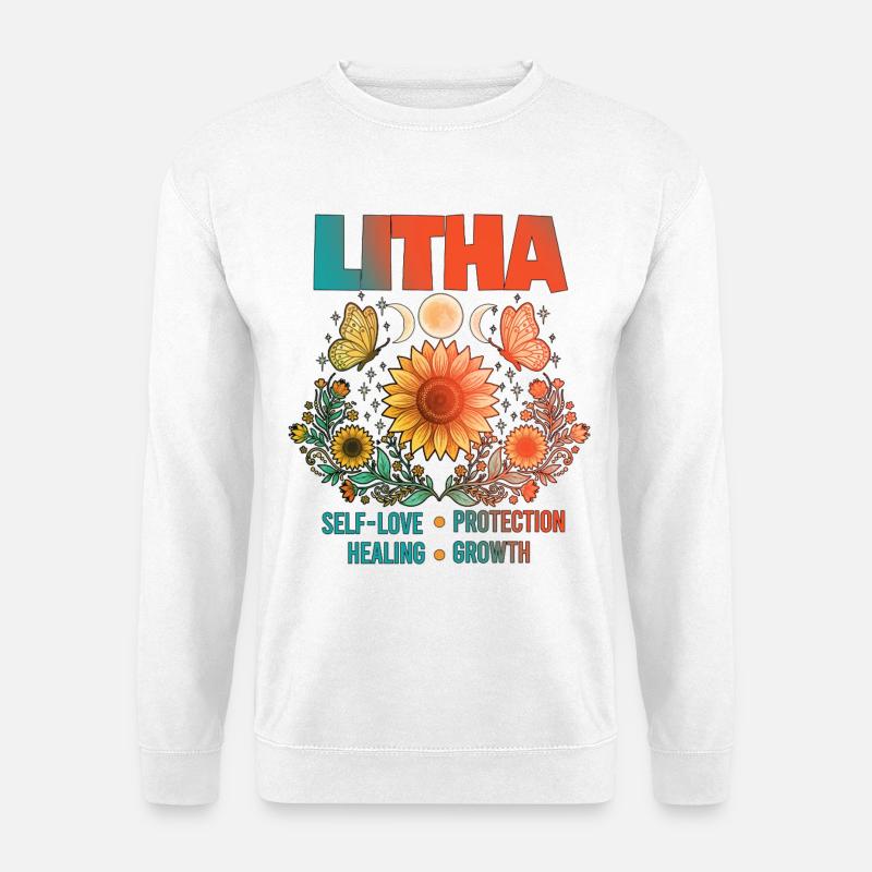 Litha Pagan Solstice d’été Midsommar - Sweat-shirt Unisexe - blanc