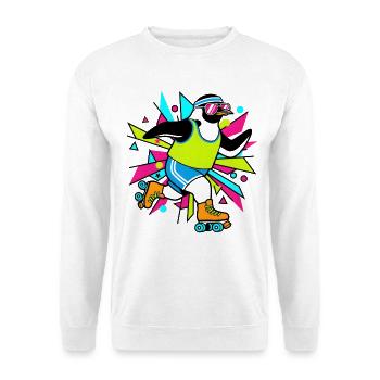 Heavy Metal Rocker Penguin Guitar Rock Music - Unisex Sweatshirt - white - Front