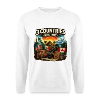 3 Countries 1 Trip 2026 - Unisex Pullover - Weiß - Vorne