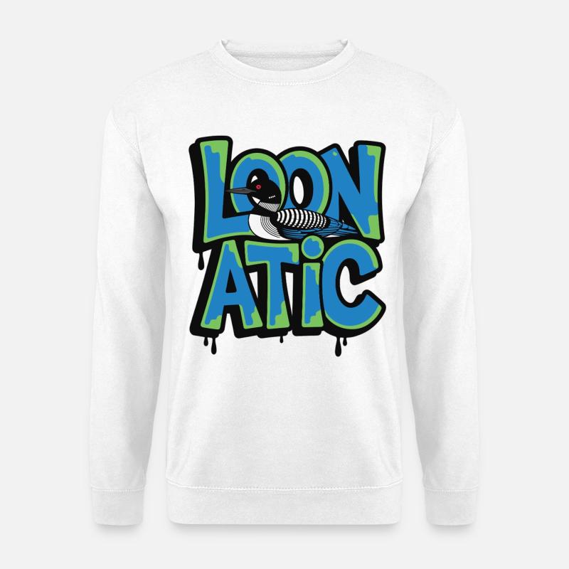 Loonatic Bird Graffiti Style - Unisex Sweatshirt - white