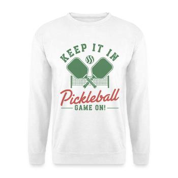 Pickleball Garde ça en jeu Sur un joueur drôle de cornichon - Sweat-shirt Unisexe - blanc - Devant