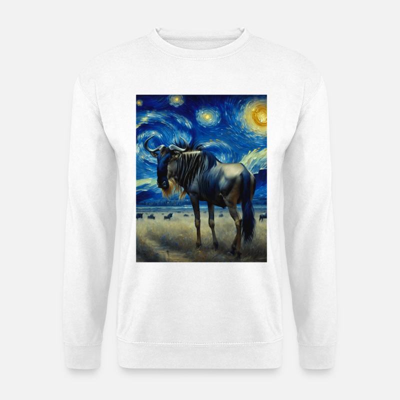 Gnu Starry Night - Unisex Pullover - Weiß