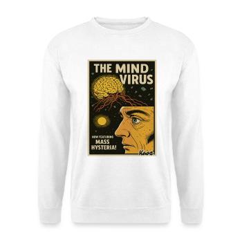 Mind Virus Poster: Massenhysterie - Unisex Pullover - Weiß - Vorne - Alina (178cm) & Michal (187cm)