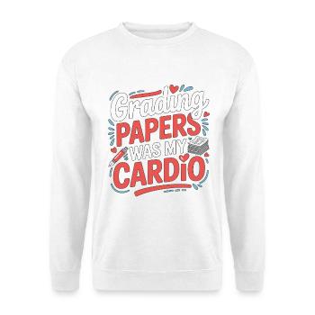 Un enseignant à la retraite qui corrigeait des copies était mon instructeur - Sweat-shirt Unisexe - blanc - Devant