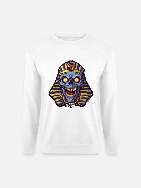Pharao Schädel Nein Neon-Mumie - Unisex Pullover - Weiß