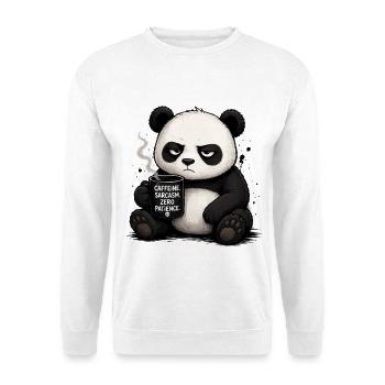 Panda au café avec sarcasme - Sweat-shirt Unisexe - blanc - Devant