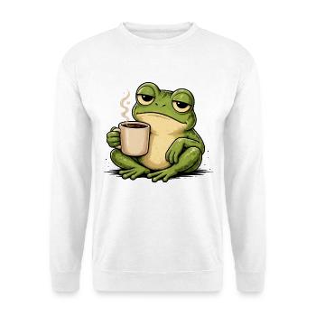 KaffeeFrosch Gemütlichkeit - Sweat-shirt Unisexe - blanc - Devant