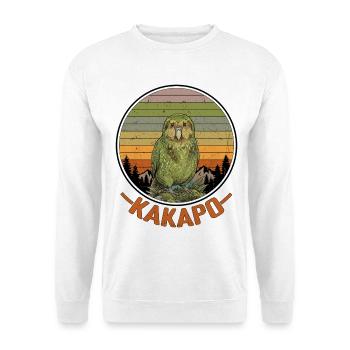 New Zealand Bird Kakapo Parrot Retro Vintage - Unisex Sweatshirt - white - Front