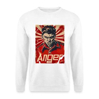 Wut-Porträt Retro-Wut - Unisex Pullover - Weiß - Vorne - Alina (178cm) & Michal (187cm)