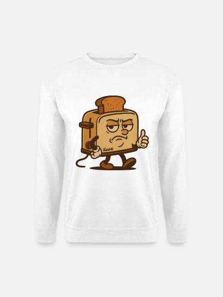 Grummeliger Toast-Held - Unisex Pullover - Weiß