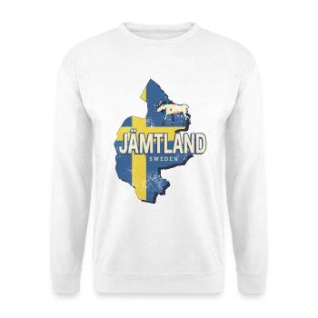 Jämtland in Schweden Provinz mit Landkarte Design - Unisex Pullover - Weiß - Vorne