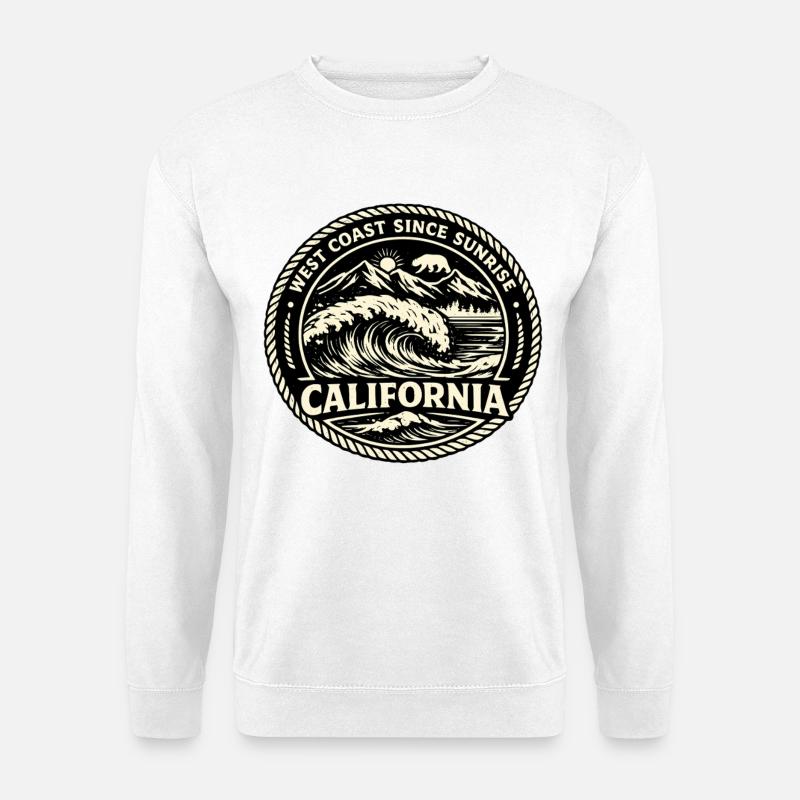 California Surf Bär - Unisex Pullover - Weiß