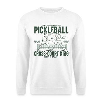 Pickleball Cross Court King Love Pickleball Player - Unisex Sweatshirt - white - Front