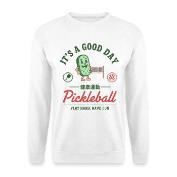 Pickleball Funny Player Love Pickleball Court - Unisex Sweatshirt - white - Front