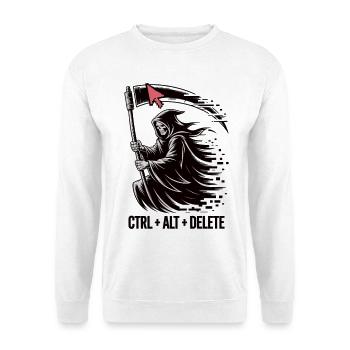 Supprimer un t-shirt Alt-Delete avec Faucheur - Chemise Gamer - Sweat-shirt Unisexe - blanc - Devant