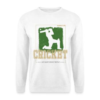 Cricket Batsman Design for Pitcher or Coach - Unisex Sweatshirt - white - Front