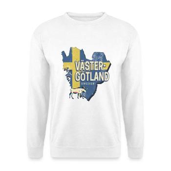 Västergötland in Schweden Retro Provinz Souvenir - Unisex Pullover - Weiß - Vorne