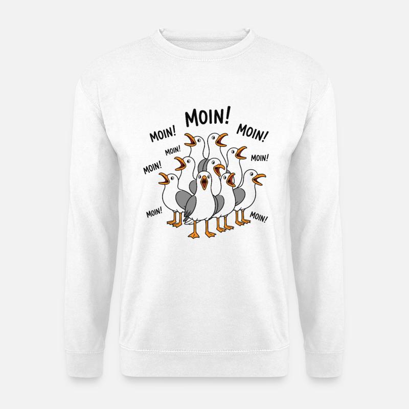 Nordsee Möwen Humor Shirt - Unisex Pullover - Weiß