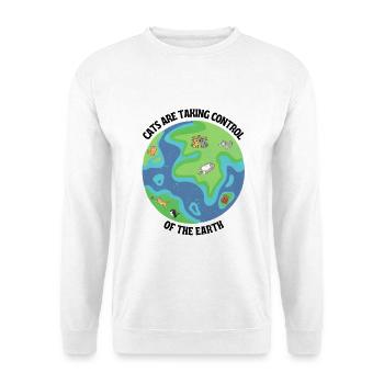 T-shirt Les chats prennent le contrôle de la Terre - Sweat-shirt Unisexe - blanc - Devant