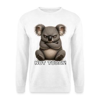 Grummeliger Koala – Not Today - Unisex Pullover - Weiß - Vorne