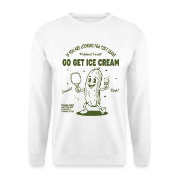Pickleball, lustiger Spieler, liebt Pickleball, hol dich - Unisex Pullover - Weiß - Vorne