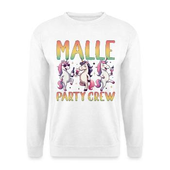 Malle Einhorn Party Crew - Unisex Pullover - Weiß - Vorne
