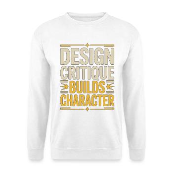 Designer Éducateur La critique du design développe l’amoureux de l’art - Sweat-shirt Unisexe - blanc - Devant