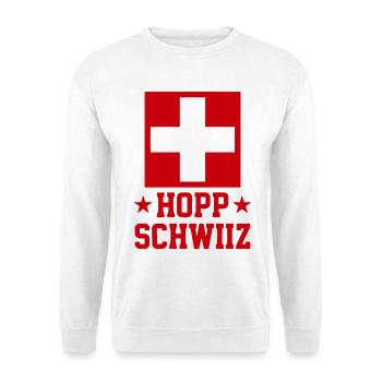 Hopp Schwiiz Schweizer Stolz - Unisex Pullover - Weiß - Vorne