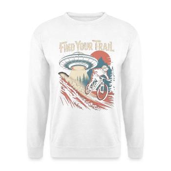 Mountainbike Downhill MTB Riding Radsport Action - Unisex Pullover - Weiß - Vorne