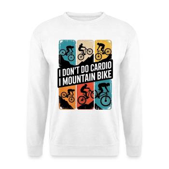 VTT, Descente, Action du cyclisme - Sweat-shirt Unisexe - blanc - Devant