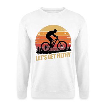Mountainbike Downhill MTB Riding Radsport Action - Unisex Pullover - Weiß - Vorne