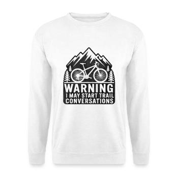 Mountainbike Downhill MTB Riding Radsport Action - Unisex Pullover - Weiß - Vorne