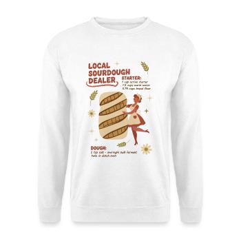Pain au levain Dealer local de pain au levain - Sweat-shirt Unisexe - blanc - Devant