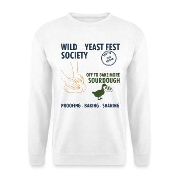 sourdough Wild Yeast Fest Society Off To Bake More - Unisex Sweatshirt - white - Front