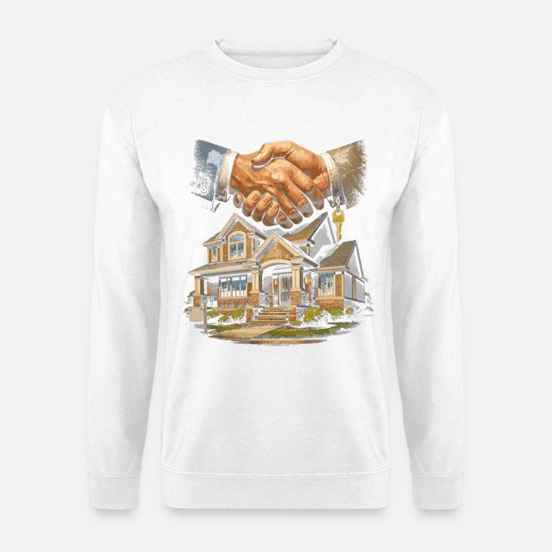 Immobilienmakler Makler - Unisex Pullover - Weiß