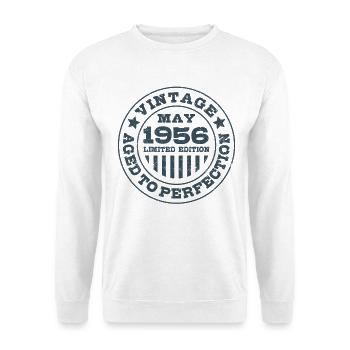 Vintage May 1956 | Aged to perfection | Birthday - Unisex Sweatshirt - white - Front