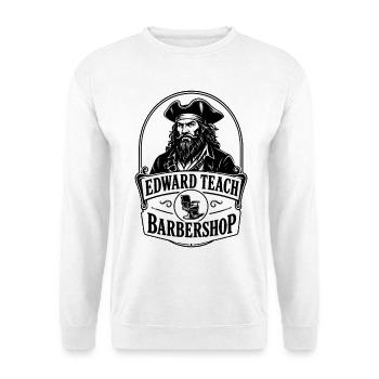 Edward Teach Barbershop Pirate Barber Vintage - Unisex Sweatshirt - white - Front