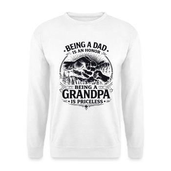 Großvater ehrt wertvolle Familienbindungen - Unisex Pullover - Weiß - Vorne