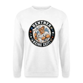 Rentner Maler Keine Zeit - Unisex Pullover - Weiß - Vorne
