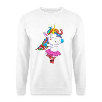 Ballet Unicorn Cute Dancing Ballerina Gift - Unisex Sweatshirt - white - Front