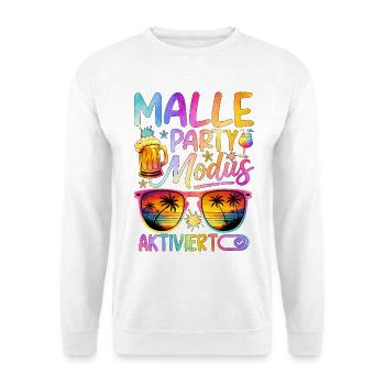 Malle Party Mode Activated - Unisex Sweatshirt - white - Front