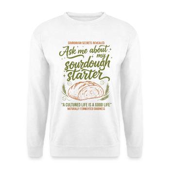 Ère de démarrage du pain au levain - Sweat-shirt Unisexe - blanc - Devant