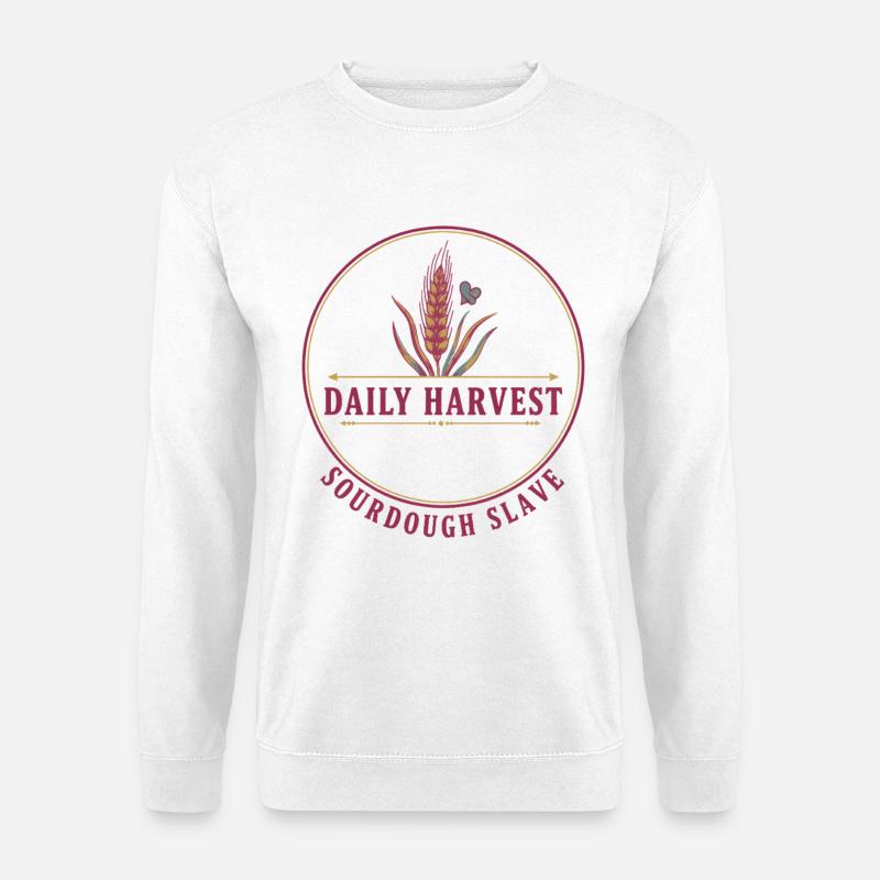 Sauerteigbrot Backen Täglicher Ernte-Sauerteig - Unisex Pullover - Weiß
