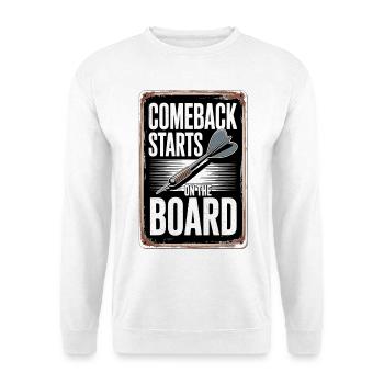 Darts design for darts players for darts fans - Unisex Sweatshirt - white - Front