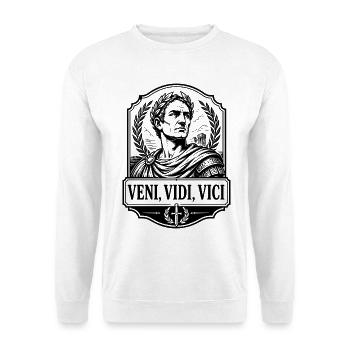 Caesar Veni Vidi Vici Rom Imperator Retro - Unisex Pullover - Weiß - Vorne