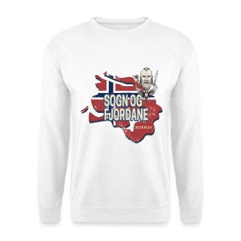 Sogn og Fjordane in Norwegen Provinz mit Landkarte - Unisex Pullover - Weiß - Vorne