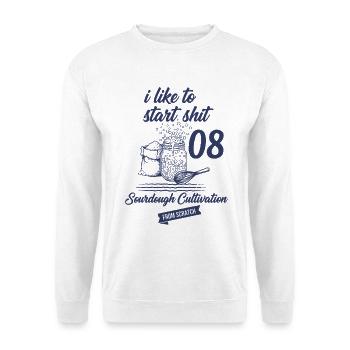 J’aime commencer la culture du levain en 08 - Sweat-shirt Unisexe - blanc - Devant
