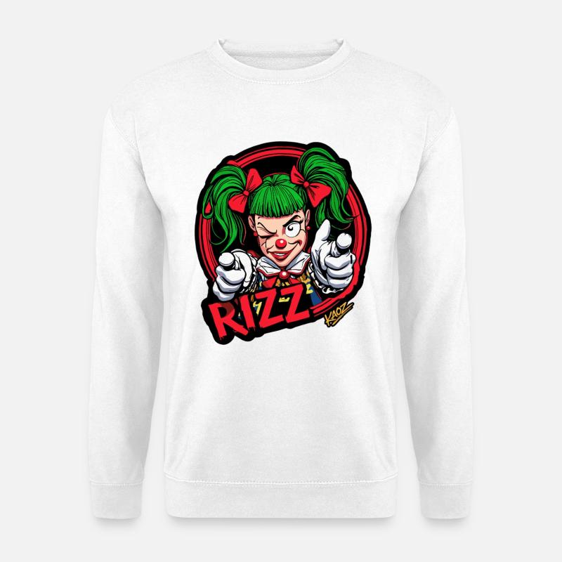 Rizz Clown Neon Pop - Unisex Sweatshirt - white